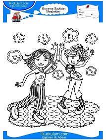 Çocuklar İçin Dansçı Boyama Sayfaları 